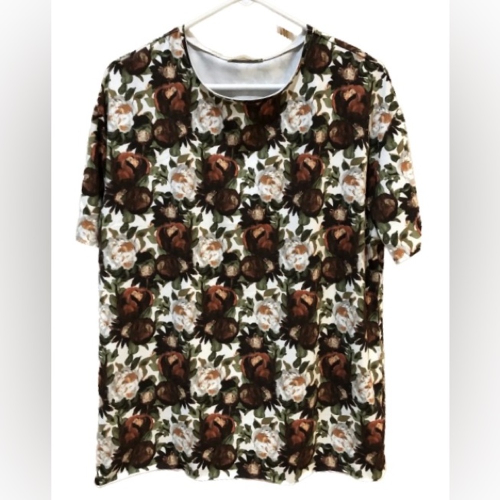 Zara Trafaluc Velvet Short Sleeve Top Size Medium